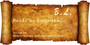 Belász Ludovika névjegykártya